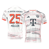 MÜLLER #25 Bayern Munich Away Soccer Jersey 2025/26 White